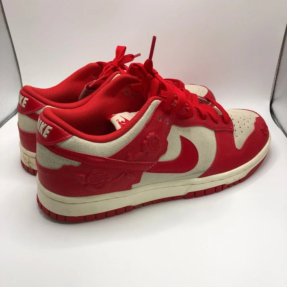 Nike Dunk Low Roses HF1986 100 Size 8 Women Red White Low Top Flowers Floral